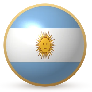 Esfera com a bandeira: Argentina