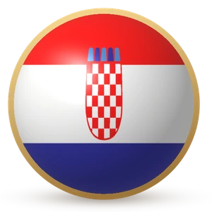 Esfera com a bandeira: Croácia