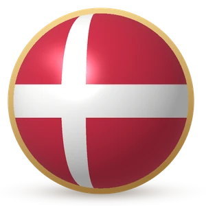 Esfera com a bandeira: Dinamarca