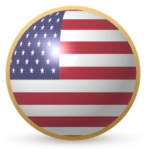 Esfera com a bandeira: Estados Unidos