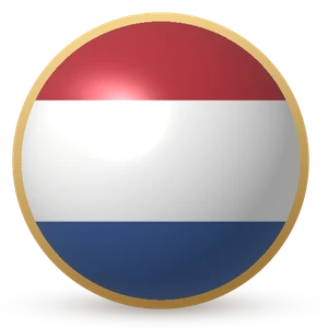 Esfera com a bandeira: Holanda (Países Baixos)