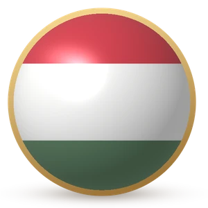 Esfera com a bandeira: Hungria