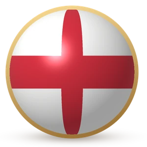 Esfera com a bandeira: Inglaterra