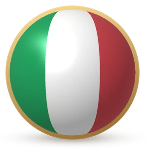 Esfera com a bandeira: Itália