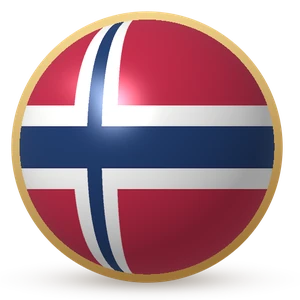 Esfera com a bandeira: Noruega