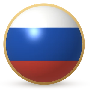 Esfera com a bandeira: Rússia