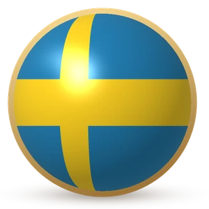 Esfera com a bandeira: Suécia