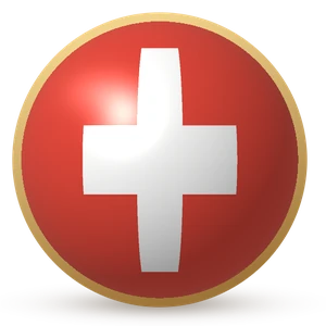 Esfera com a bandeira: Suíça