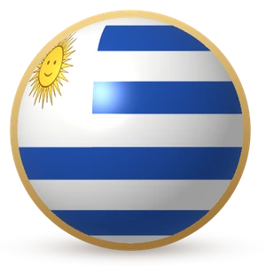 Esfera com a bandeira: Uruguai