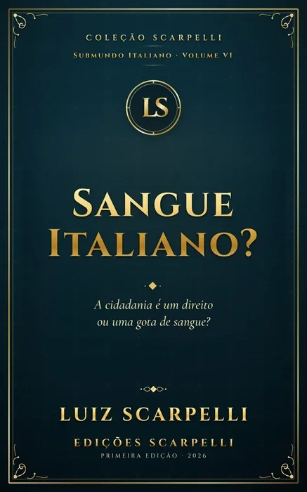 Capa do livro Sangue Italiano?, de Luiz Scarpelli